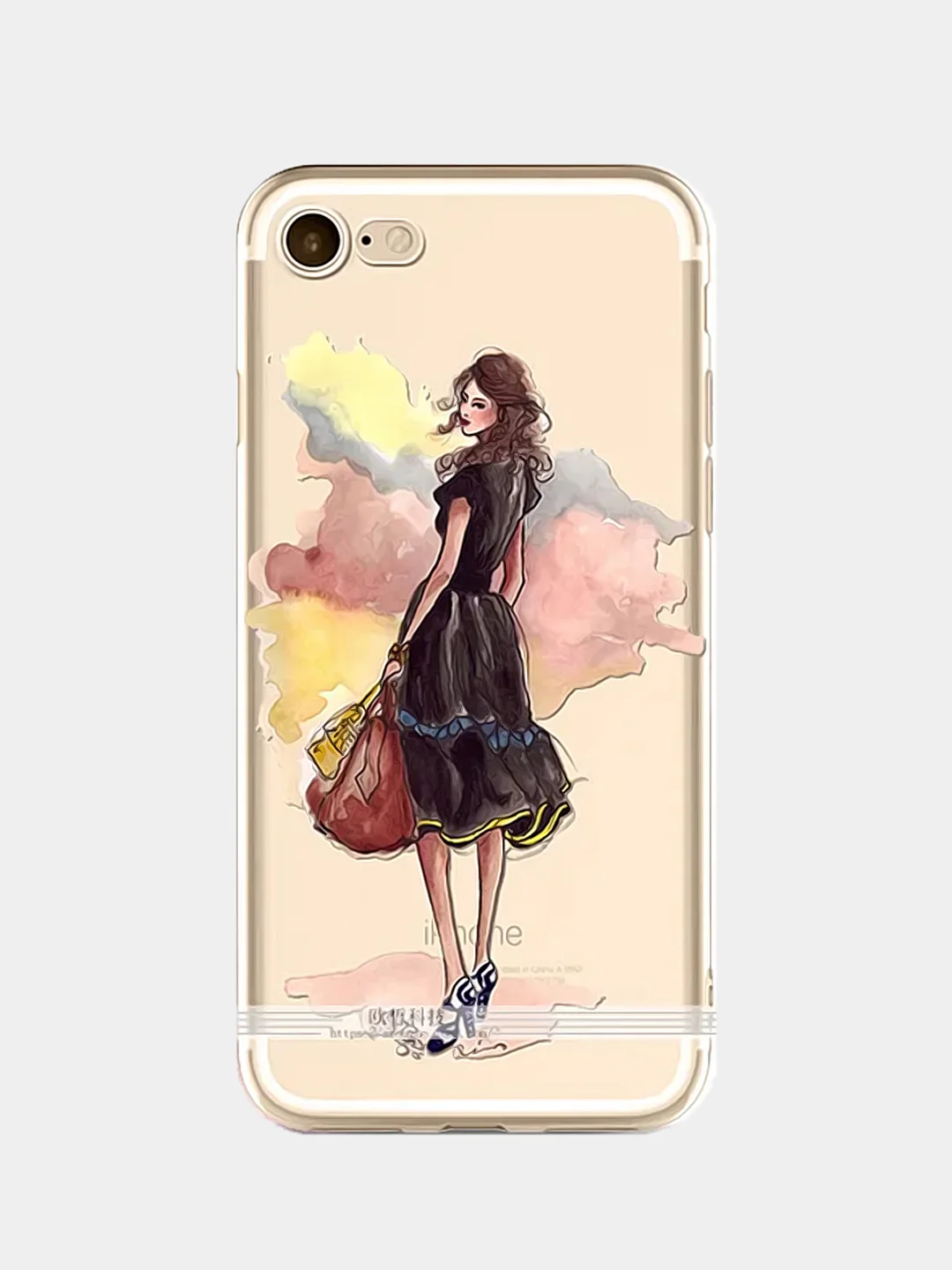 Угольный чехол для Apple iPhone 6/6s / 6 Plus/6s Plus / 7/8 / 7 Plus/8 Plus / 11 / 11 PRO / 11 PRO MAX / XS Max / XR / X/XS  прозрачный силиконовый Девушки