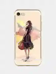 Угольный чехол для Apple iPhone 6/6s / 6 Plus/6s Plus / 7/8 / 7 Plus/8 Plus / 11 / 11 PRO / 11 PRO MAX / XS Max / XR / X/XS  прозрачный силиконовый Девушки