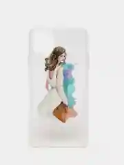Фуксия чехол для Apple iPhone 6/6s / 6 Plus/6s Plus / 7/8 / 7 Plus/8 Plus / 11 / 11 PRO / 11 PRO MAX / XS Max / XR / X/XS  прозрачный силиконовый Девушки