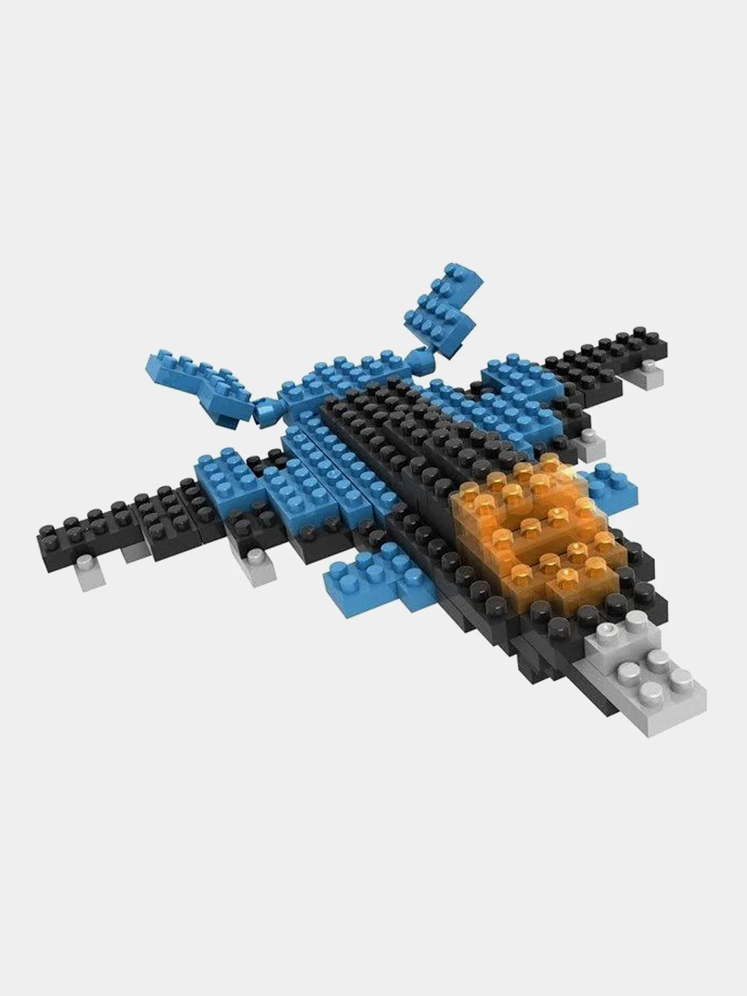 Морской 3d конструктор 80 деталей / блоков. Самолёт военный как вертолёт