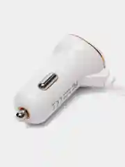 Белый автомобильная зарядка Hoco Z14, Lightning 8-pin, 3.4A, 1 USB