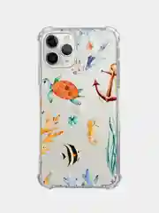 Золотой чехол для iPhone 6/6s / 6 Plus/6s Plus / 7/8 / 7 Plus/8 Plus / 11 / 11 PRO / 11 PRO MAX / XS Max / XR / X/XS  прозрачный силиконовый с рисунком