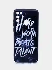 Багровый чехол силиконовый с принтом для TECNO Camon 17 (с отпечатком сзади)