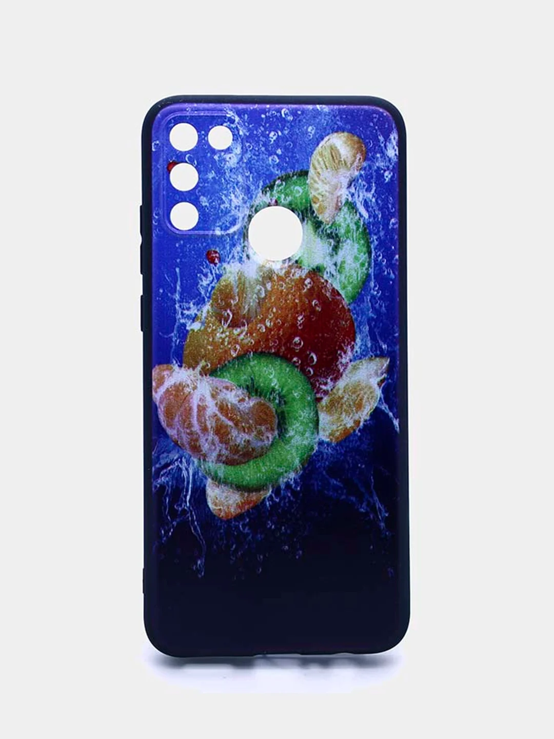 Красный чехол силиконовый с принтом для TECNO Camon 17 (с отпечатком сзади)