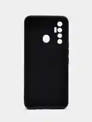 Бежевый меланж чехол силиконовый с принтом для TECNO Camon 17 (с отпечатком сзади)