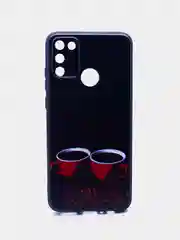 Фуксия чехол силиконовый с принтом для TECNO Camon 17 (с отпечатком сзади)