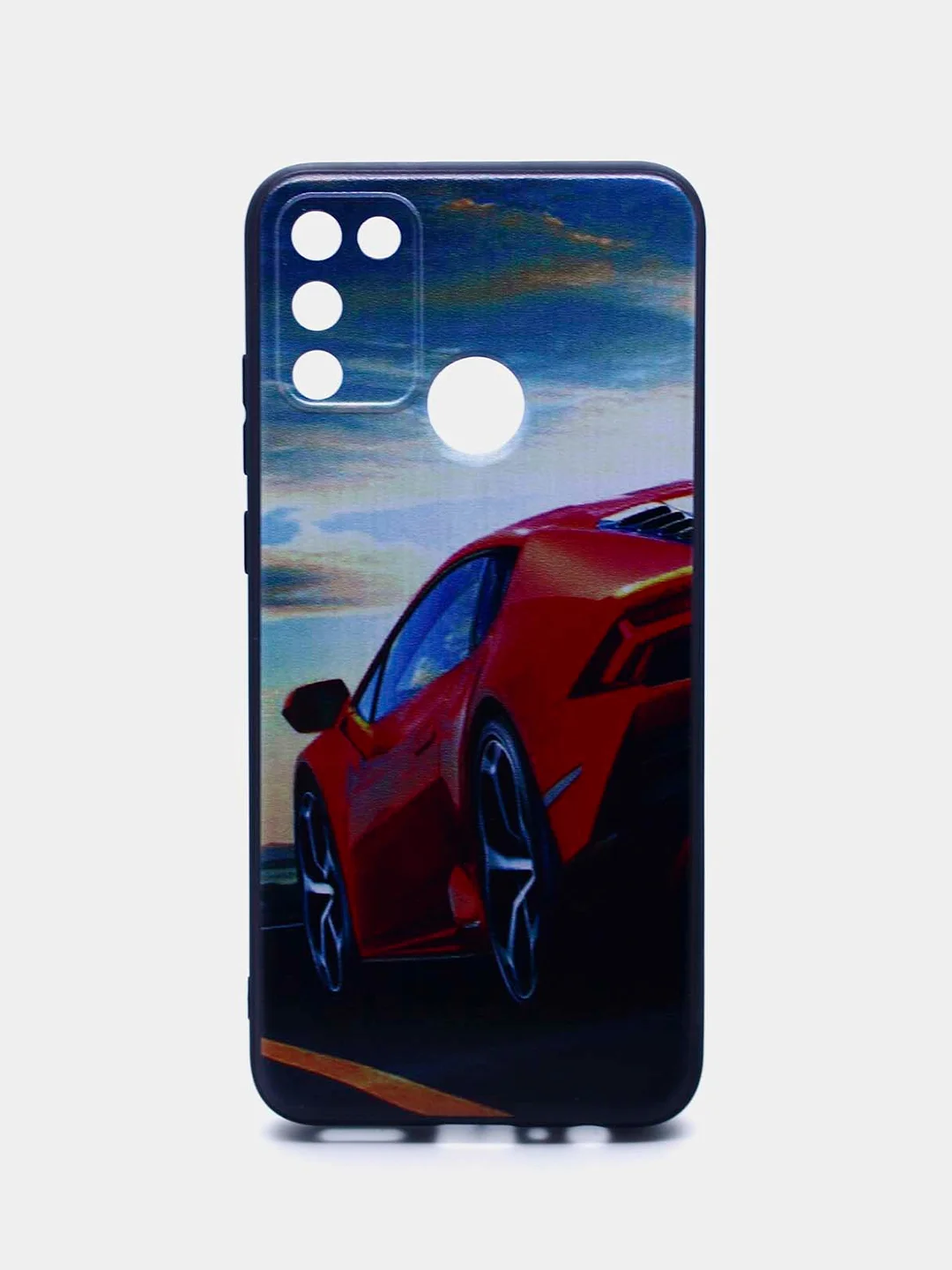 Коралловый меланж чехол силиконовый с принтом для TECNO Camon 17 (с отпечатком сзади)