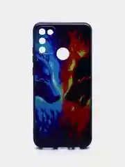 Коралловый чехол силиконовый с принтом для TECNO Camon 17 (с отпечатком сзади)