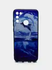 Конфетный чехол силиконовый с принтом для TECNO Camon 17 (с отпечатком сзади)