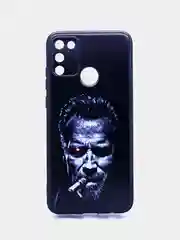 Оливковый чехол силиконовый с принтом для TECNO Camon 17 (с отпечатком сзади)