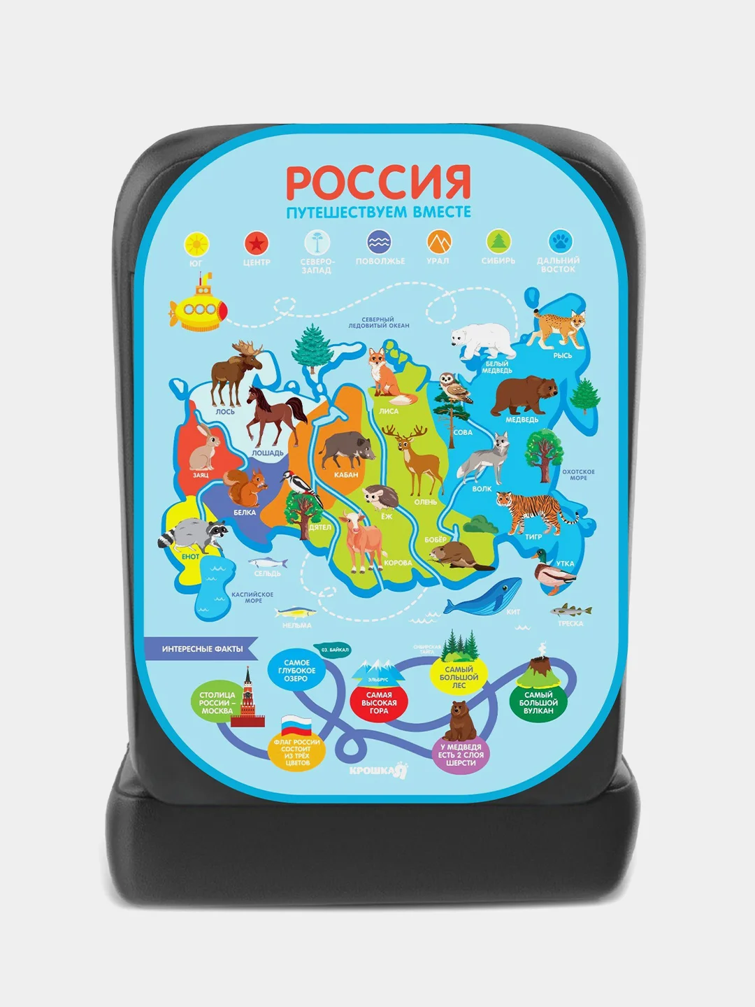 Защитная накидка на автомобильное кресло "Карта России", 66 х 47,5 см