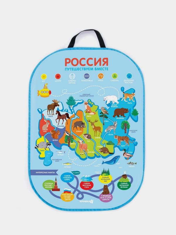 Защитная накидка на автомобильное кресло "Карта России", 66 х 47,5 см