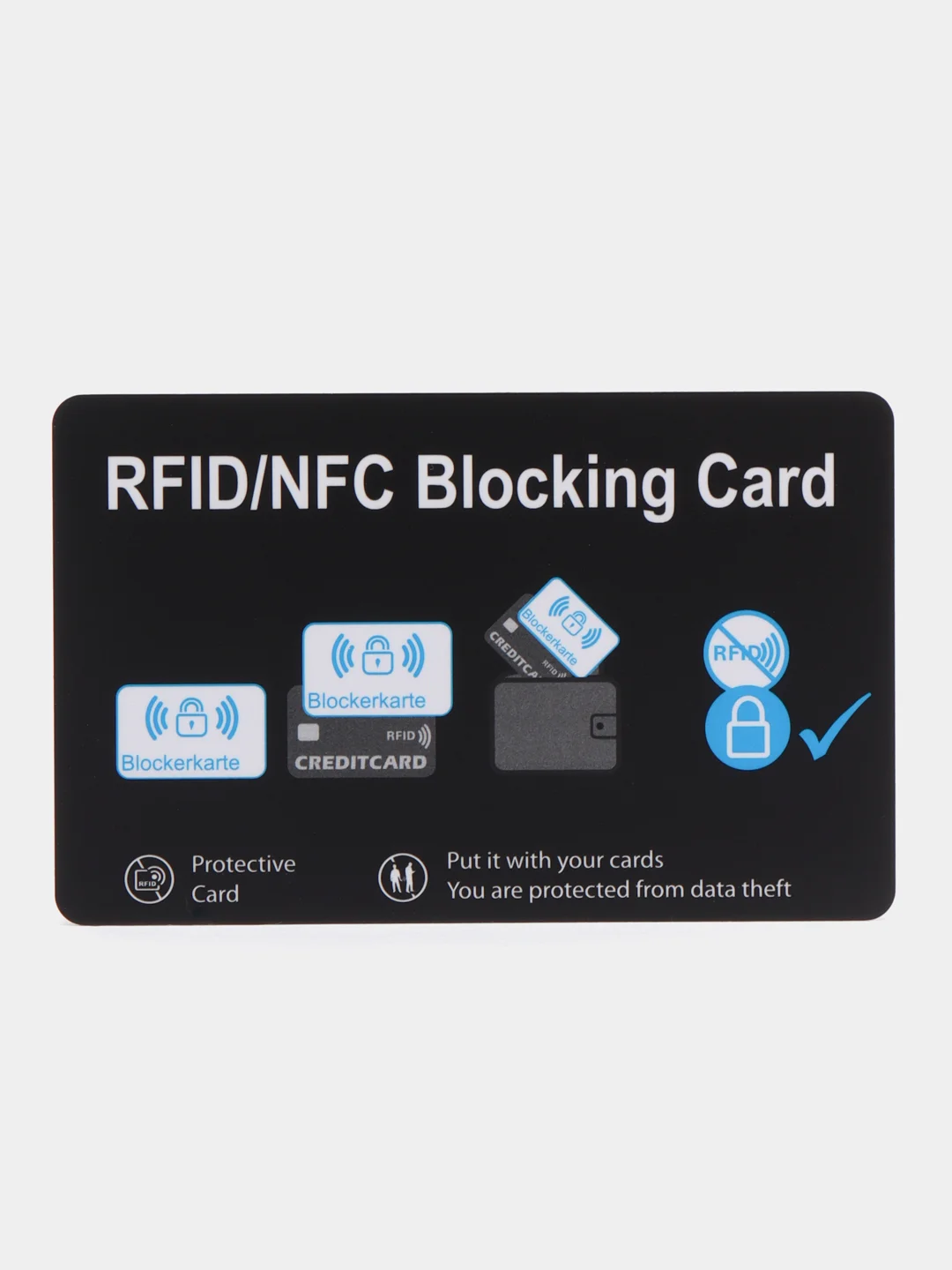 Черный карта-блокиратор сигнала RFID/NFC