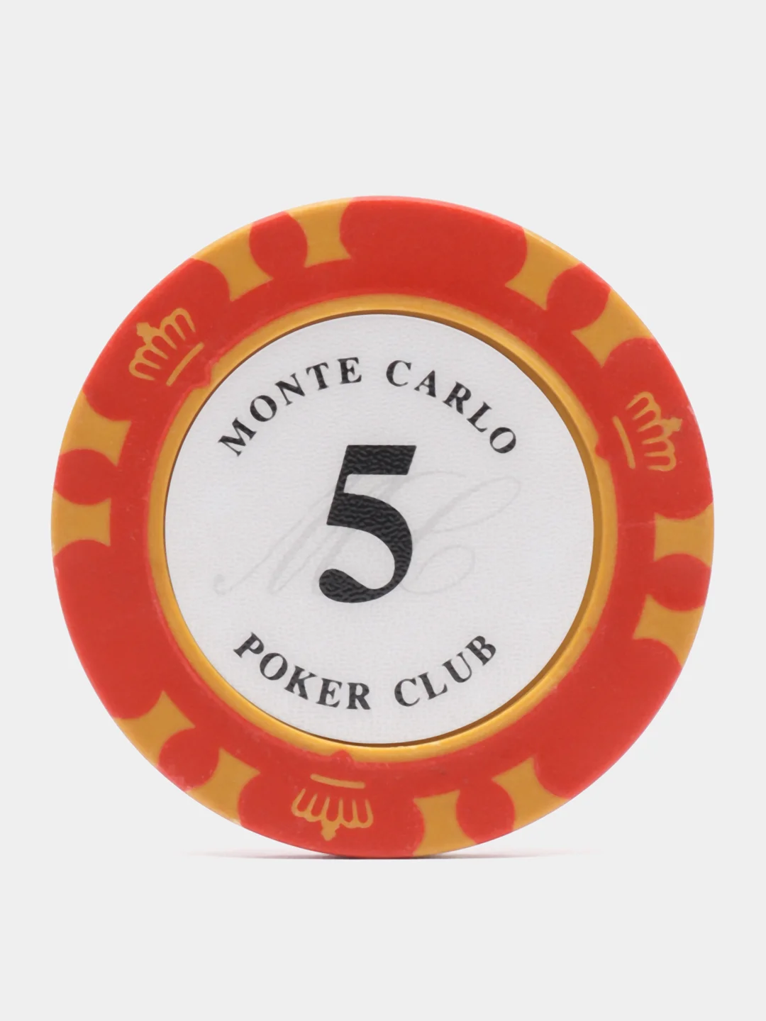 Красный фишки для покера Monte Carlo 14 грамм, номинал 1, 5, 10, 25, 50, 100, 500, 1000 по 25 штук