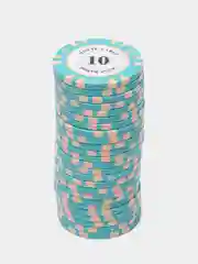 Голубой фишки для покера Monte Carlo 14 грамм, номинал 1, 5, 10, 25, 50, 100, 500, 1000 по 25 штук