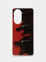 Бордовый чехол Honor 50, Huawei Nova 9, Хонор 50, Хуавей Нова 9 силиконовый, с рисунком