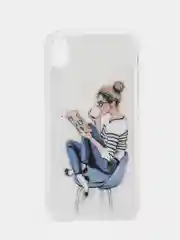 Белый чехол для iPhone 11, 12, 12 Pro, XR, силикон с картинкой / рисунком