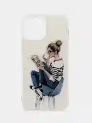 Белый чехол для iPhone 11, 12, 12 Pro, XR, силикон с картинкой / рисунком
