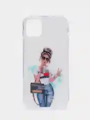 Молочный чехол для iPhone 11, 12, 12 Pro, XR, силикон с картинкой / рисунком