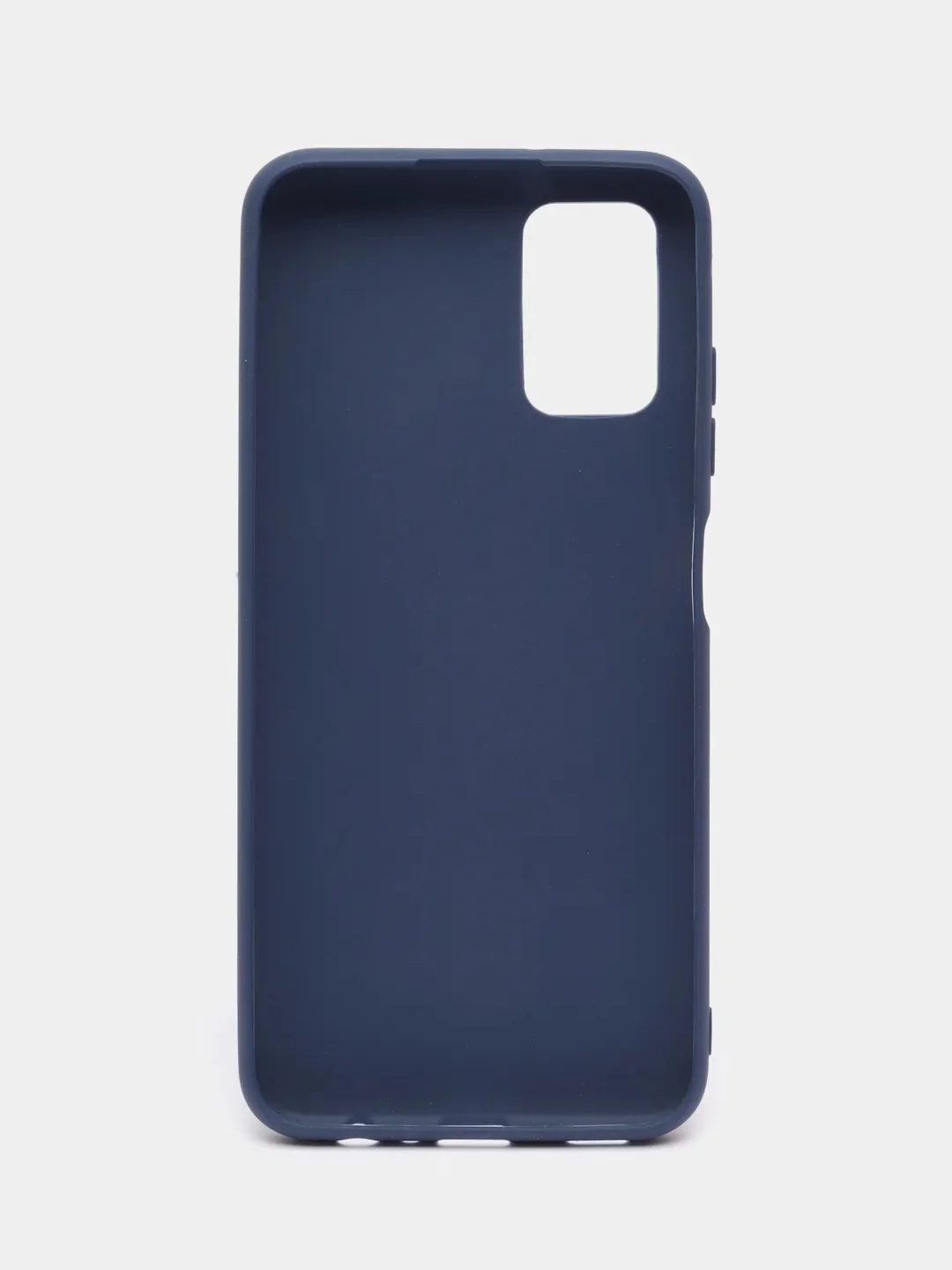 Темно-синий чехол Samsung Galaxy A03s (Самсунг Галакси А03с) силиконовый, цветной, матовый