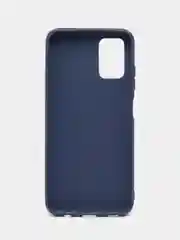 Темно-синий чехол Samsung Galaxy A03s (Самсунг Галакси А03с) силиконовый, цветной, матовый