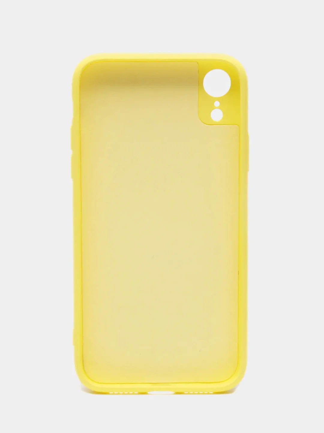 Желтый чехол для iPhone XR, 11 с бархатной подкладкой