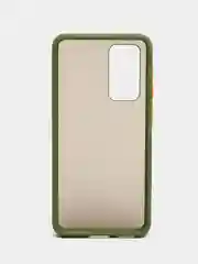 Лесной зеленый чехол Huawei P40, Хуавей П40 пластиковый матовый полупрозрачный с рисунком
