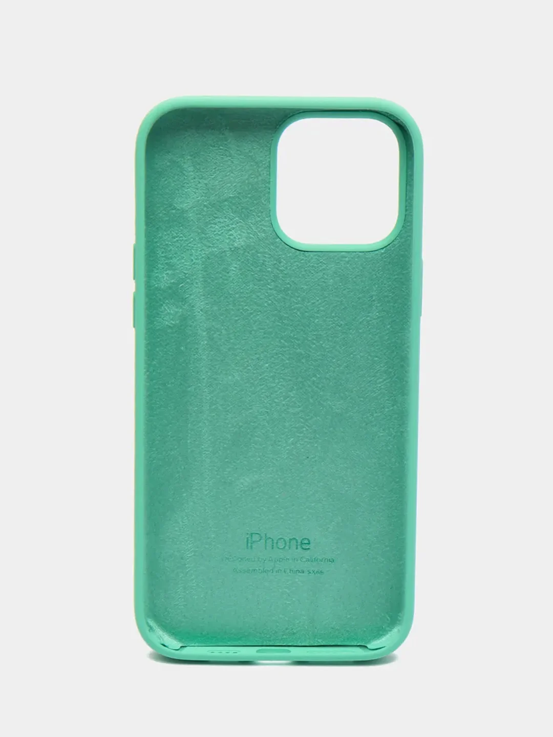 Мятный чехол силиконовый для iPhone 13, 13 Pro, 13 Pro Max, с закрытым низом