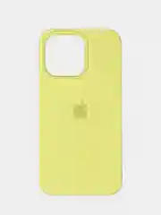 Светло-жёлтый чехол силиконовый для iPhone 13, 13 Pro, 13 Pro Max, с закрытым низом