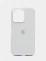 Белый чехол силиконовый для iPhone 13, 13 Pro, 13 Pro Max, с закрытым низом