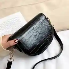 Черный женская сумка, маленькая компактная со съемным ремнем, 3 цвета
