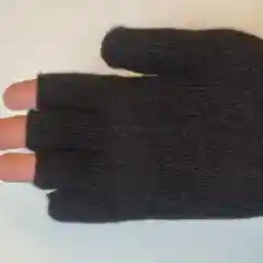 Черный варежки митенки вязаные, мягкие, разных цветов
