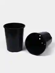Черный горшок для растений, пластиковый, черный, 7 л
