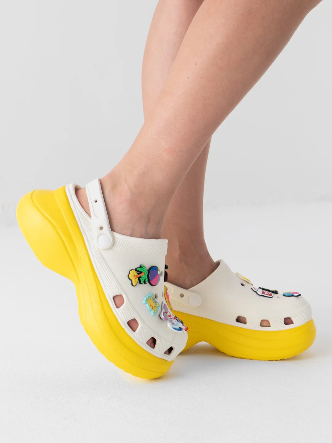 Желтый сабо женские на платформе IZI, размеры 36-40