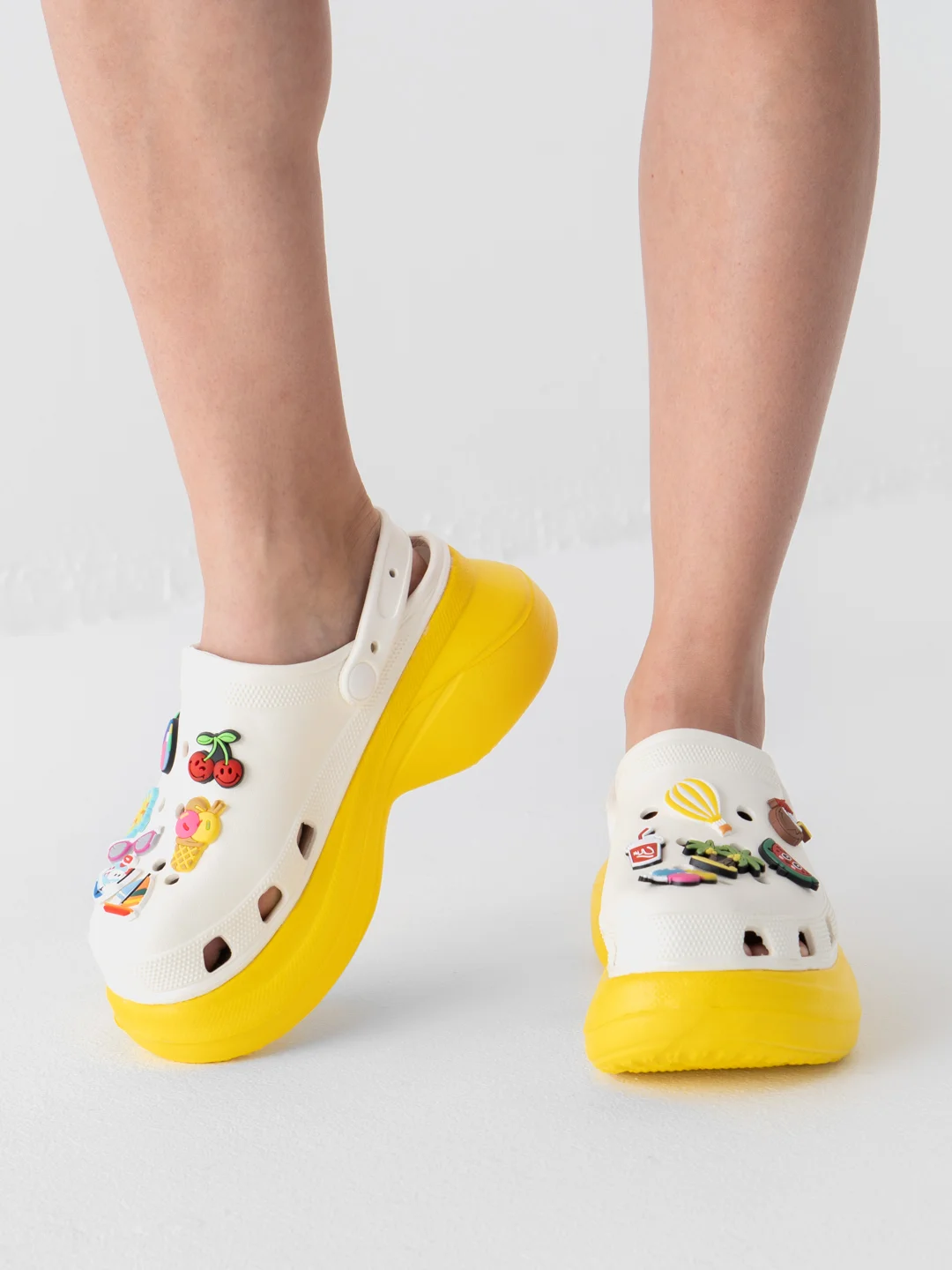 Желтый сабо женские на платформе IZI, размеры 36-40