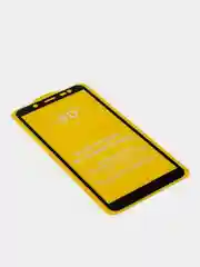 Защитное стекло Samsung A6S с черной рамкой