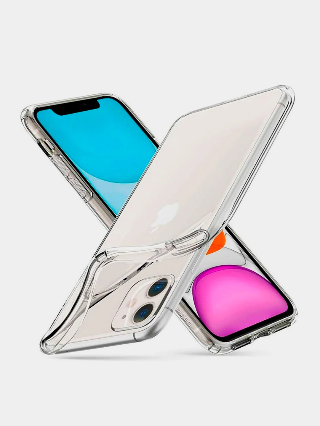 Чехол на iPhone 11, XR, X, XS, 7, 8, SE, 6, 6S, Plus, 12, Pro, Max, mini, силиконовый, прозрачный