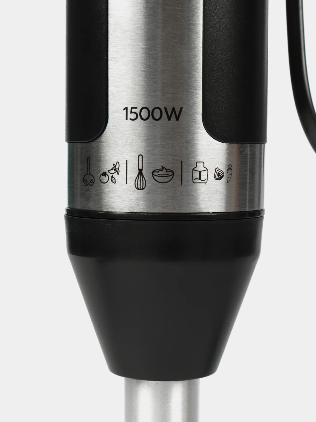 Черный ручной блендер BQ HB420PS, миксер 1500 Вт, измельчитель 3в1, 2 РЕЖИМА, ТУРБО РЕЖИМ