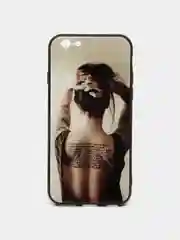 Бежевый чехол с рисунком для iPhone 5 / 5s / Se / 6 / 6s / 7 / 8 / Se 2020 стеклянная панель