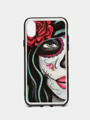 Белый чехол пластиковый на iPhone X / Xs, с рисунком