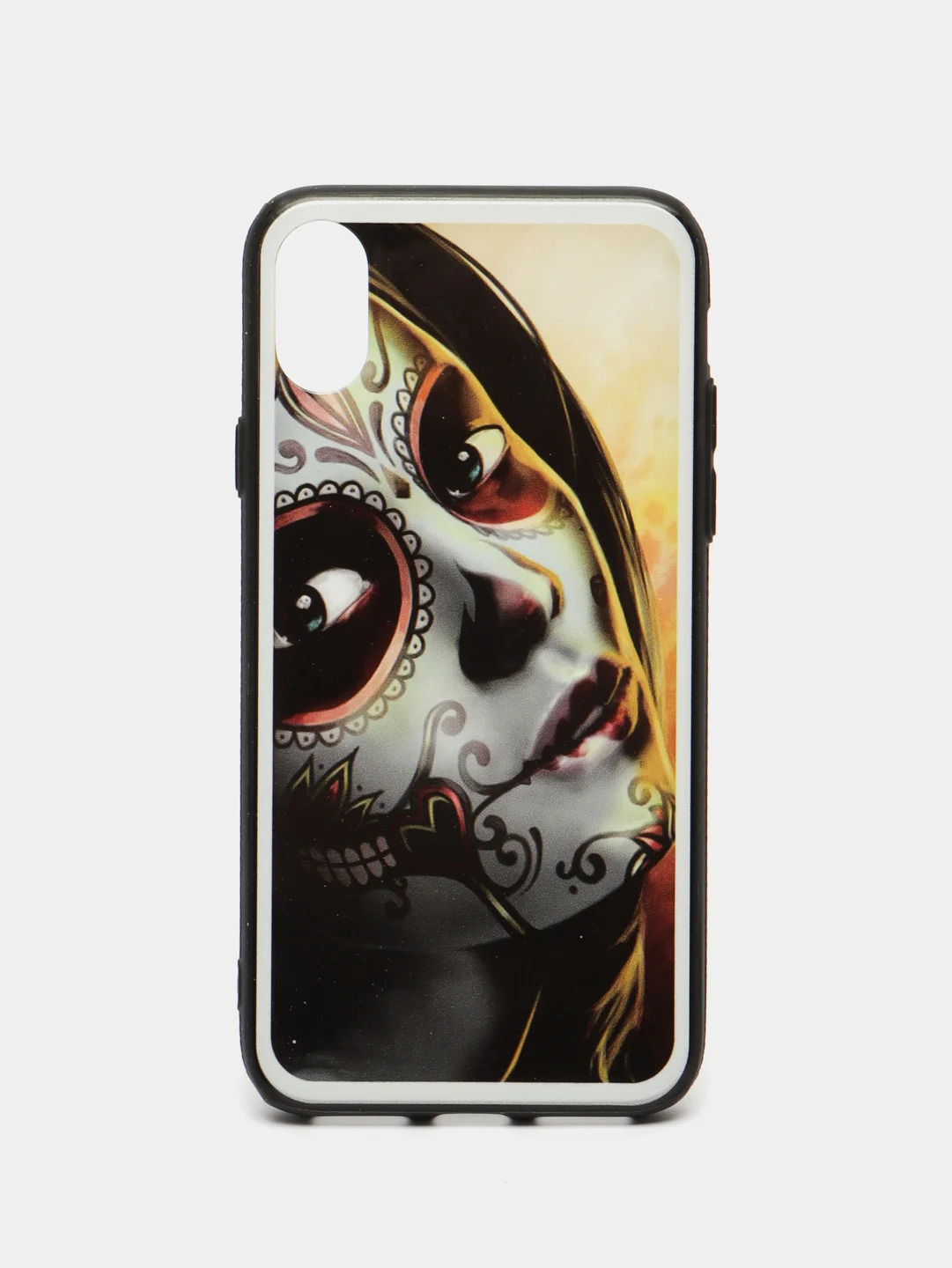 Желтый чехол пластиковый на iPhone X / Xs, с рисунком