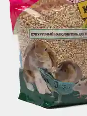 Наполнитель для грызунов, птиц, рептилий кукурузный  "Зверьё Моё" 1,5кг