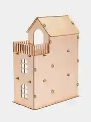 Бежевый кукольный домик, деревянный