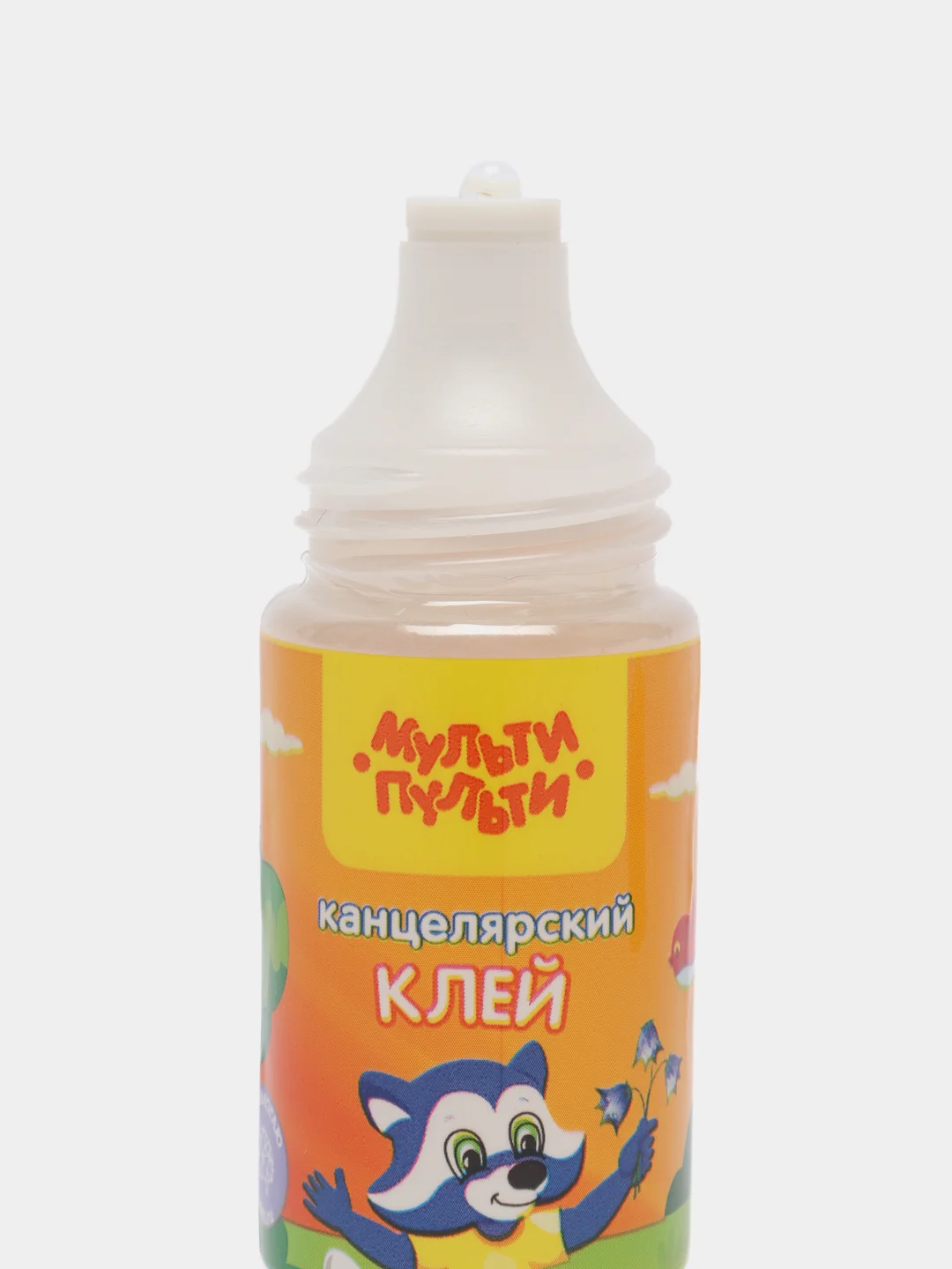 Желтый клей канцелярский Мульти-Пульти, с силиконовым аппликатором, 35 мл