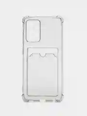 Серый чехол для Samsung Galaxy (Самсунг Галакси) A50, Note20, S21, S22 с карманом для карт