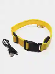 Желтый светящийся ошейник на usb,батарее,ошейник для собак,кошек,животных