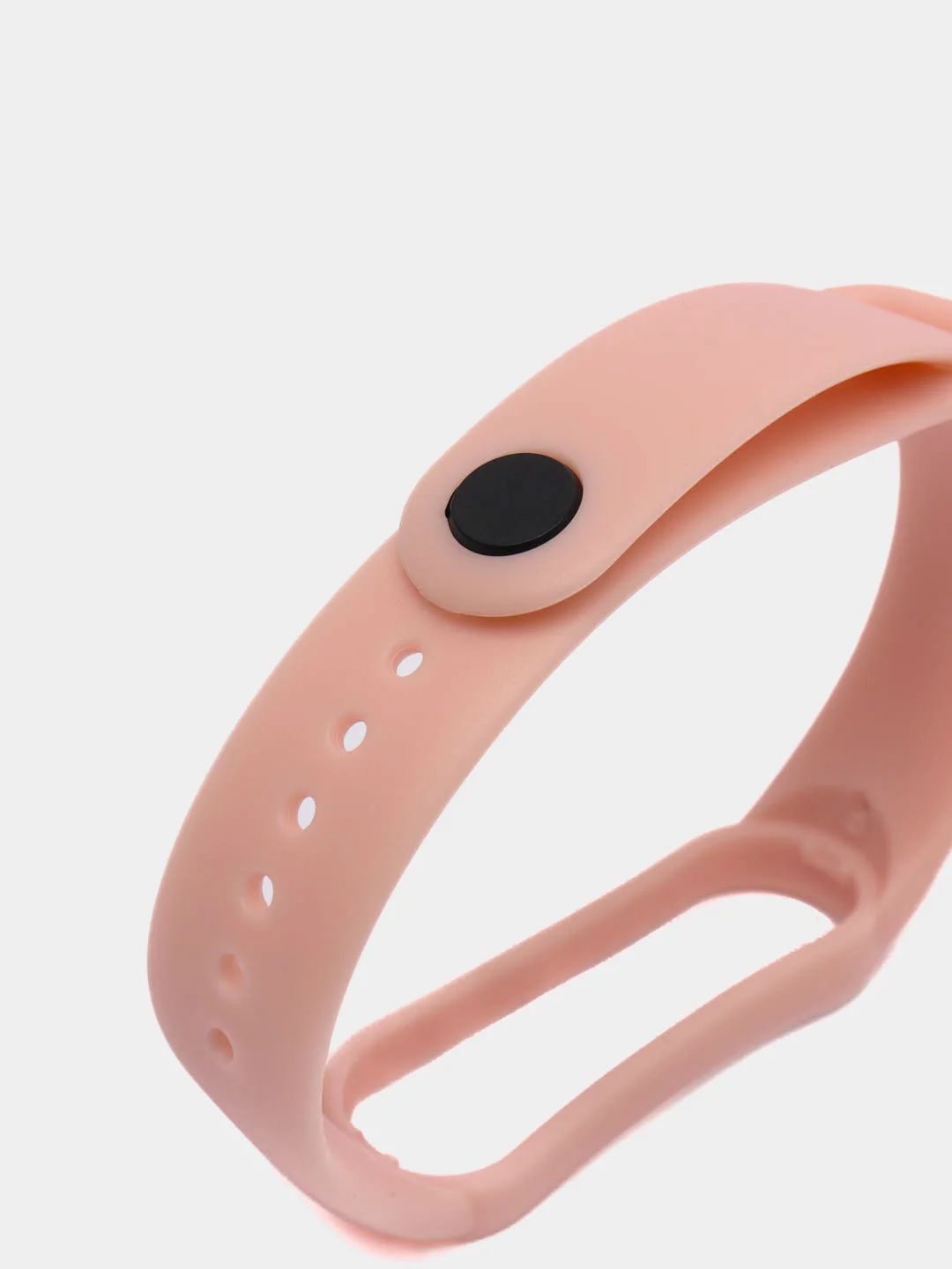 Бежевый ремешок силиконовый для браслета Xiaomi Mi Band 5, 6, 7