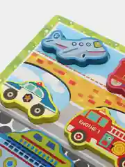 Зеленый деревянная рамка с вкладышами, развивающая игрушка