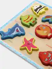 Кремовый деревянная рамка с вкладышами, развивающая игрушка
