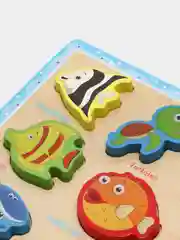 Кремовый деревянная рамка с вкладышами, развивающая игрушка